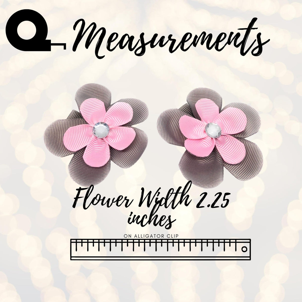 Girls Small Double Layered Flower Hair Clips