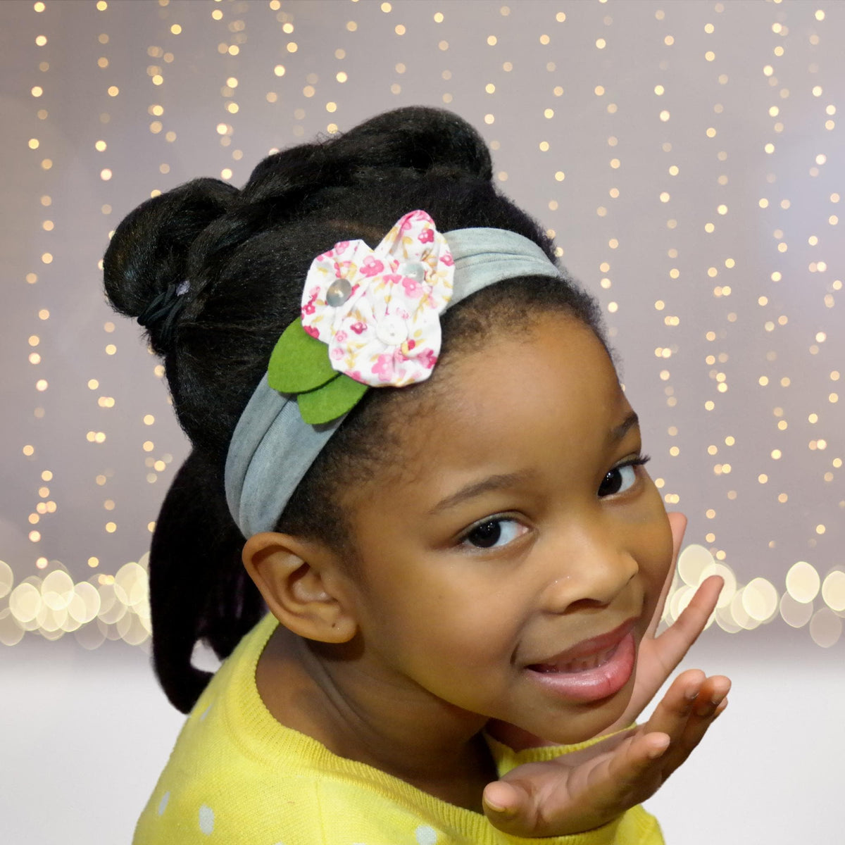 Girls Soft Cotton Floral Print Headband
