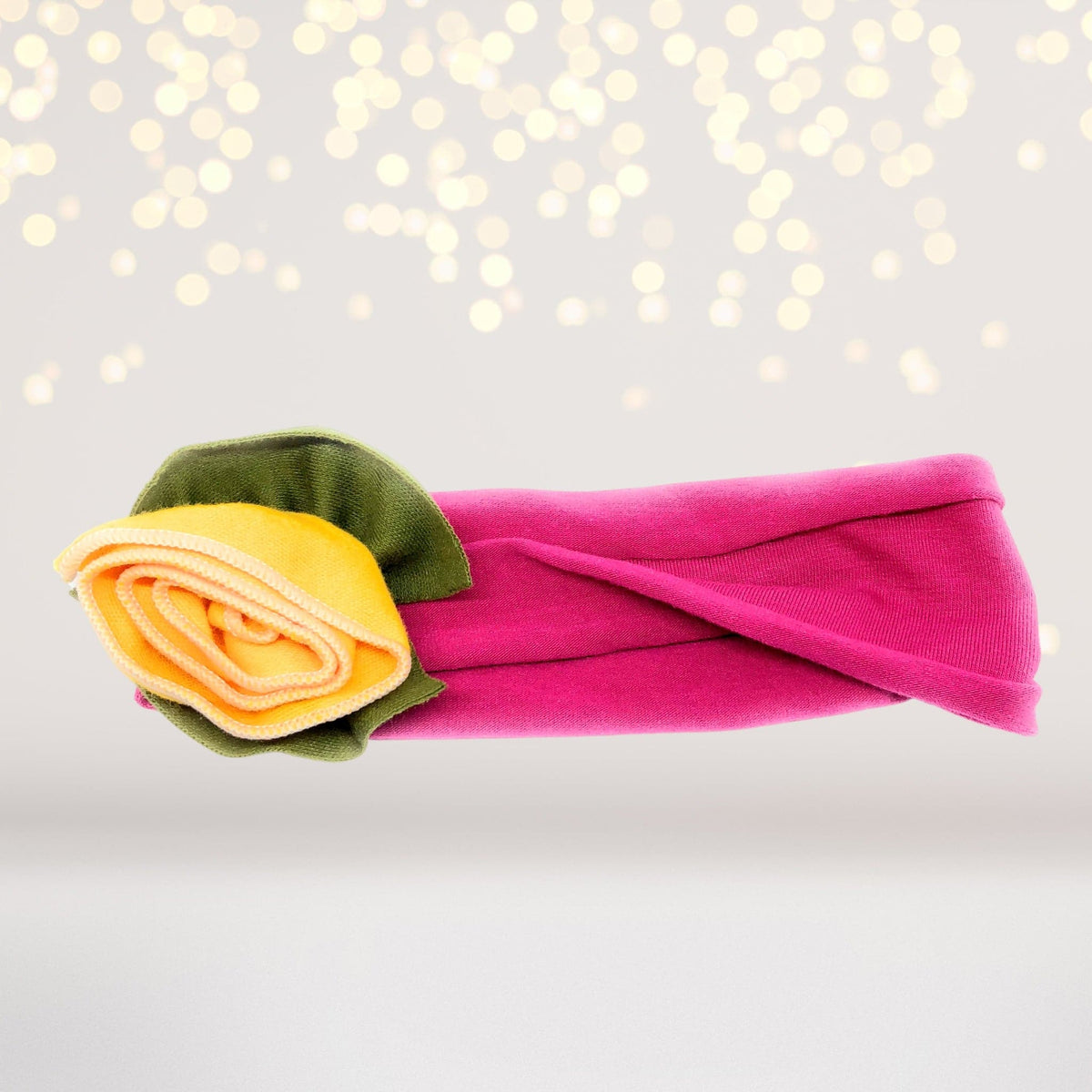 Girls Soft Cotton Rosebud Headband, Soft Rose Headband For Girls