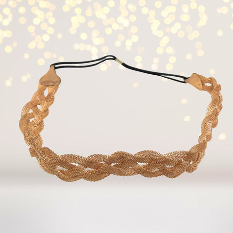 Gold Braided Headband, Gold Braid Halo