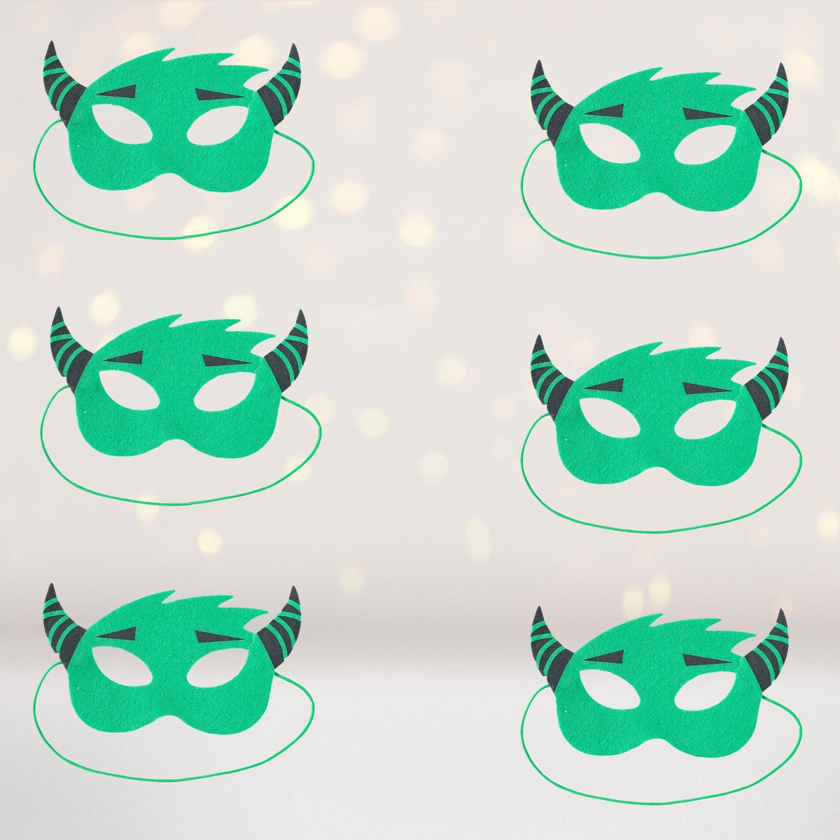 Green Alien Monster Felt Costume Mask, Kids Costume Mask,