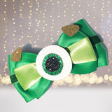 Green Eyeball Monster Hair Bow