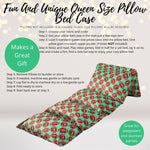 Green Football Pillow Bed Slipcover, Football Floor Lounger slipcover, Football themed Holiday Gift, Football Birthday Party