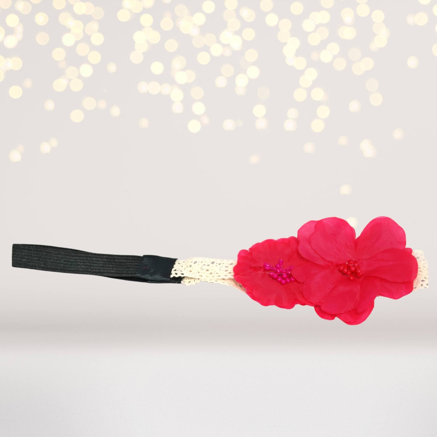 Hippie Girl Crochet Flower Headband