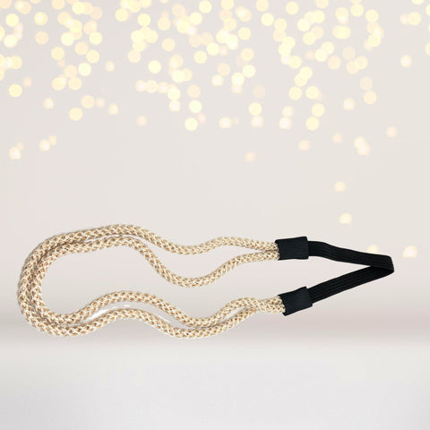 Headband - Ivory And Gold Rope Headband