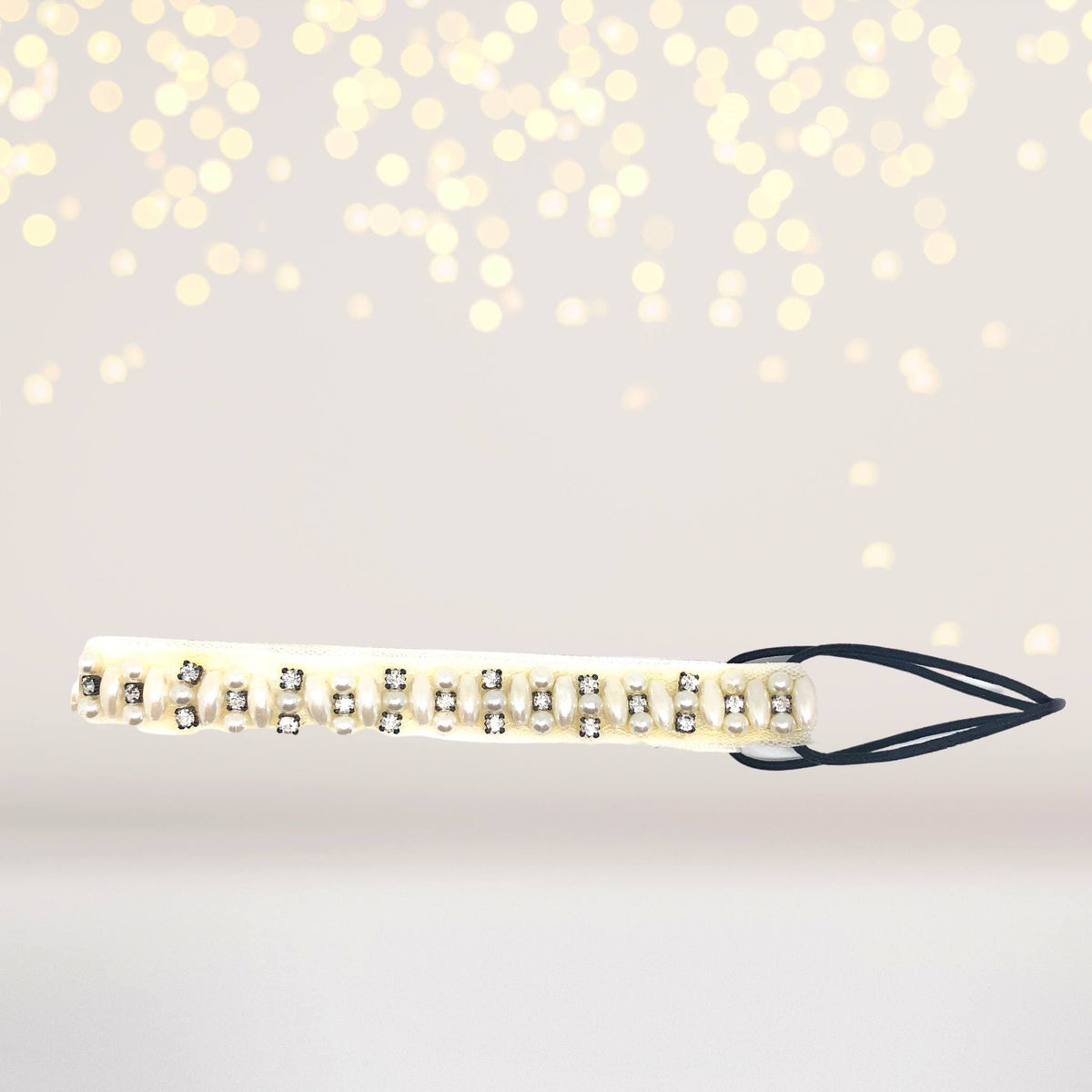 Headband - Ivory Pearls And Rhinestones Headband, Wedding Headband, Flower Girl Headband