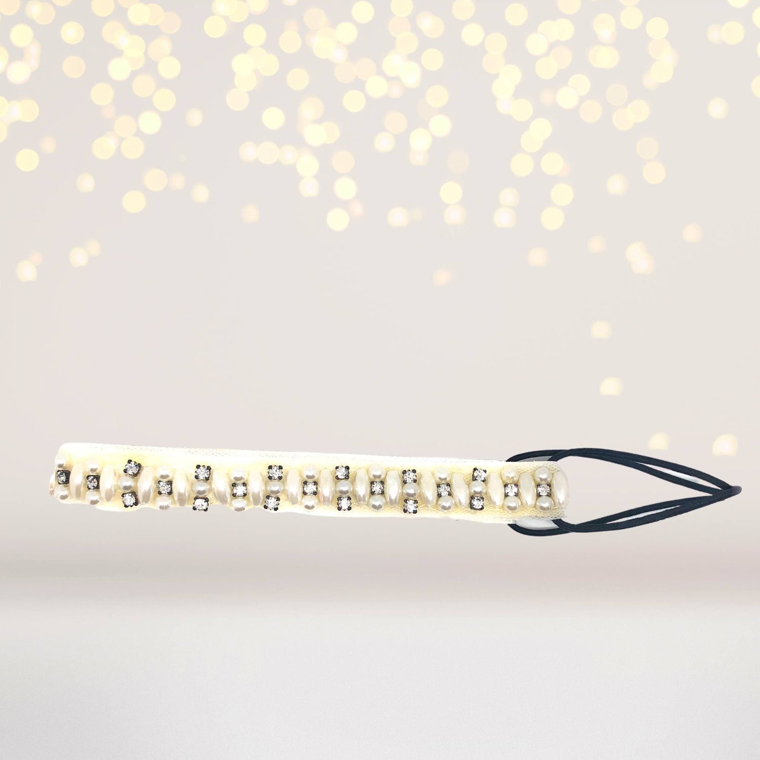 Headband - Ivory Pearls And Rhinestones Headband, Wedding Headband, Flower Girl Headband