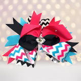 Hair Bow - Jumbo Boutique Hair Bow With Bling Stone