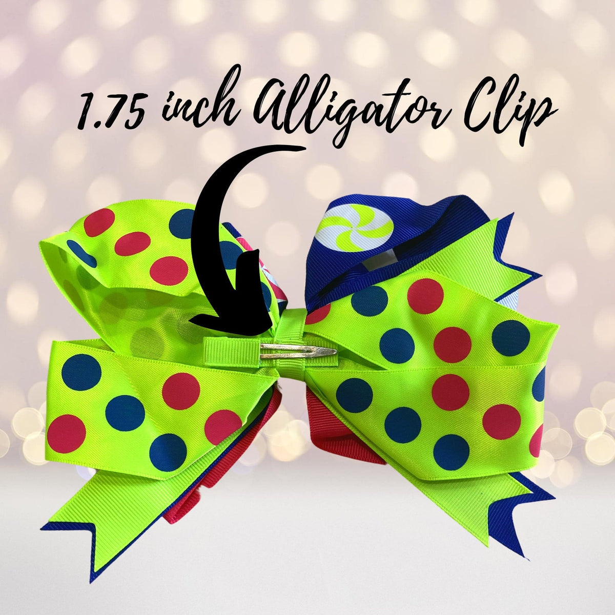 Hair Bow - Jumbo Boutique Hair Bow With Bling Stone