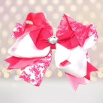 Hair Bow - Jumbo Boutique Hair Bow With Bling Stone