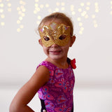 Children's Glittery Gold Bird Animal Face Mask