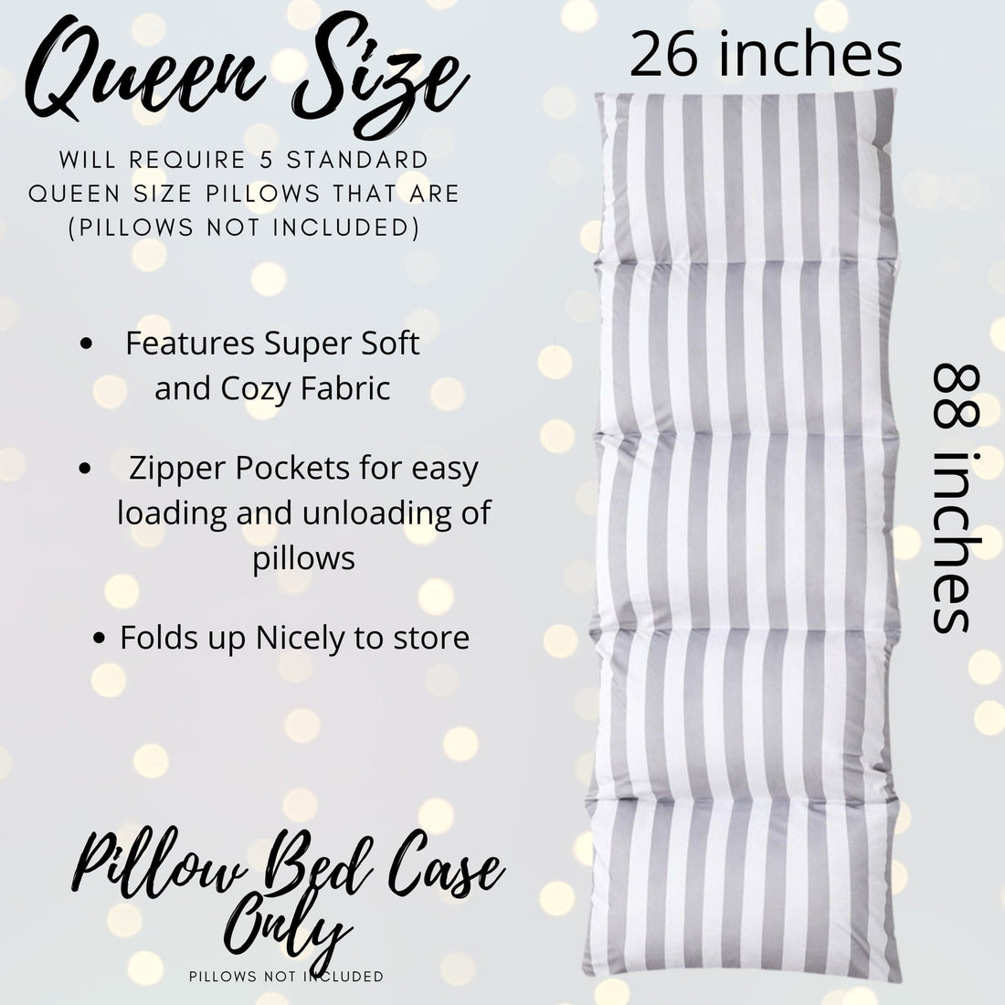 Kids Grey and White Floor Pillow Bed, Floor Lounger - Chicky Chicky ...