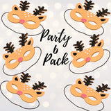 6 pack of kids reindeer masks- Party Favor Masks