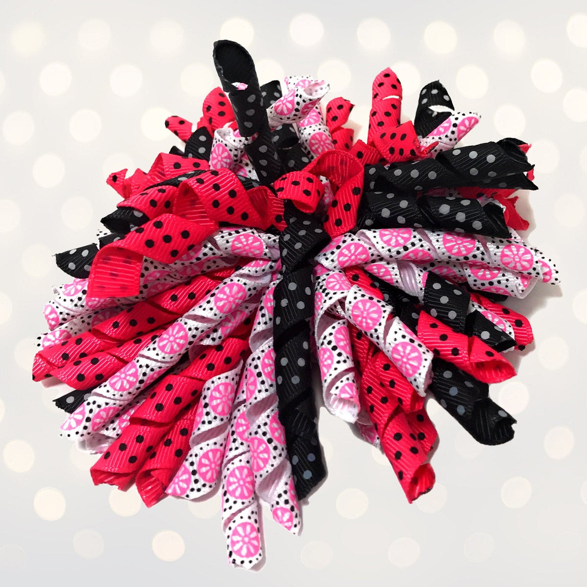 Hair Bow - Korker Curly Corkscrew Hair Bow