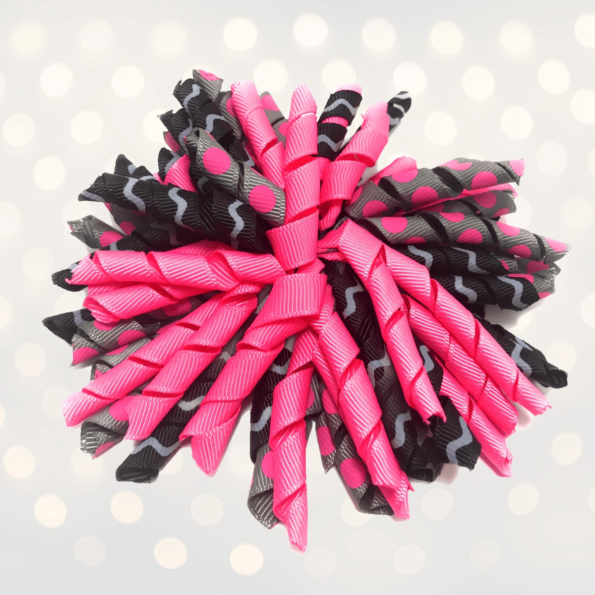 Hair Bow - Korker Curly Corkscrew Hair Bow