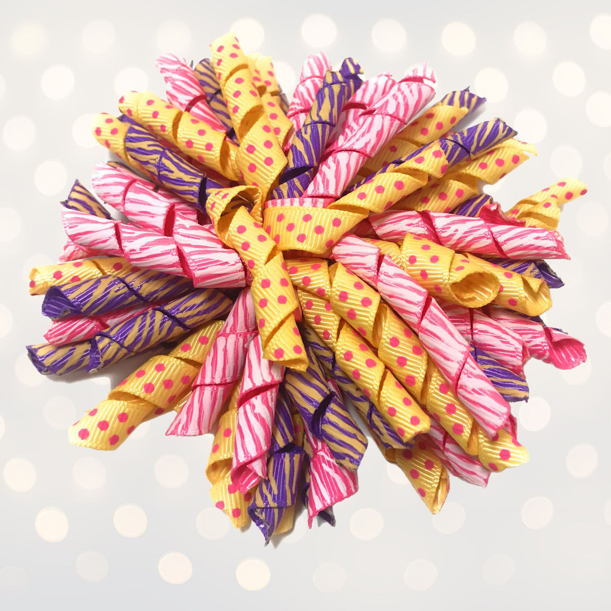 Hair Bow - Korker Curly Corkscrew Hair Bow