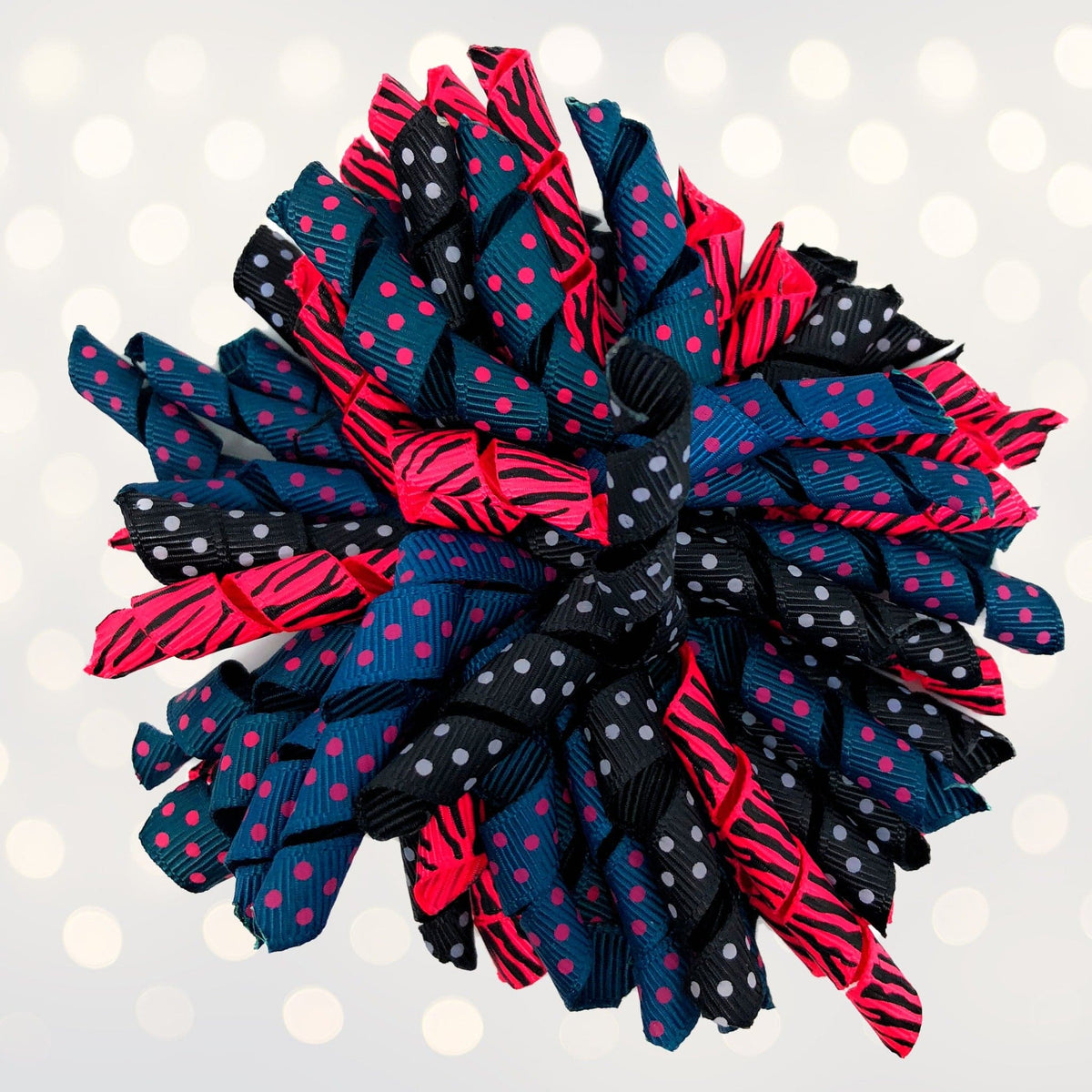 Hair Bow - Korker Curly Corkscrew Hair Bow