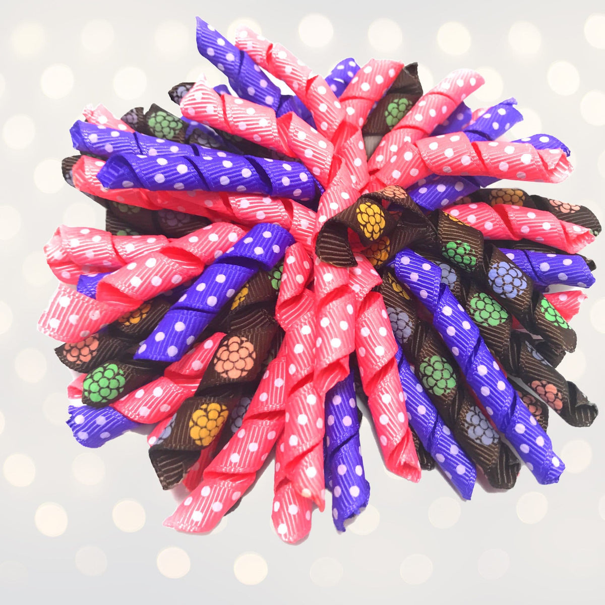 Hair Bow - Korker Curly Corkscrew Hair Bow