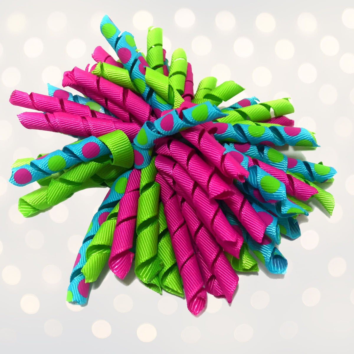 Hair Bow - Korker Curly Corkscrew Hair Bow