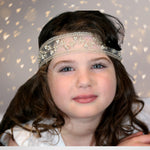Headband - Lace And Tiny Pearls Wedding Lace Headband