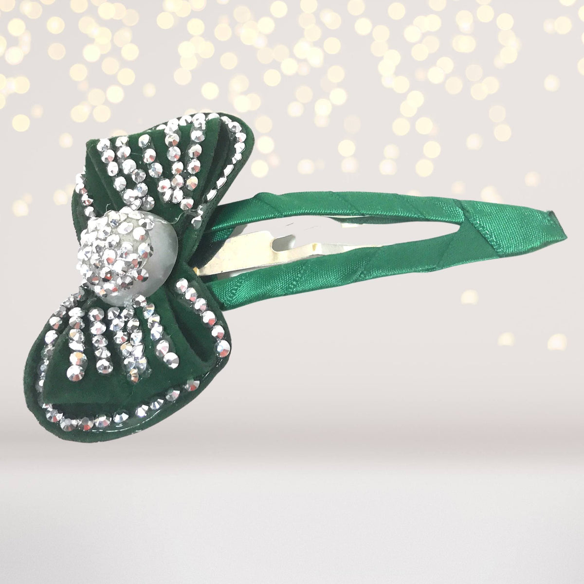 Hair Clip - Large Bling Bow Snappy Clip