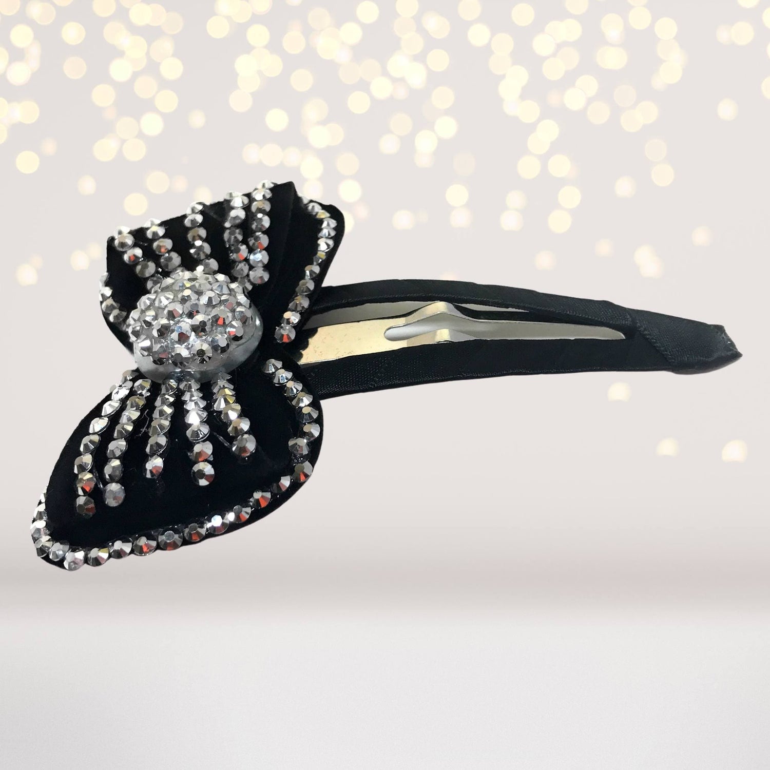 Hair Clip - Large Bling Bow Snappy Clip