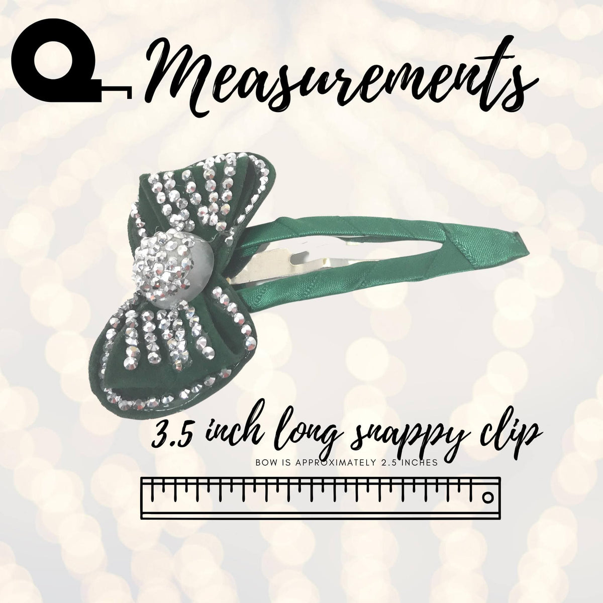 Hair Clip - Large Bling Bow Snappy Clip