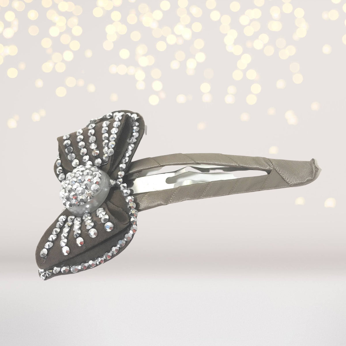 Hair Clip - Large Bling Bow Snappy Clip