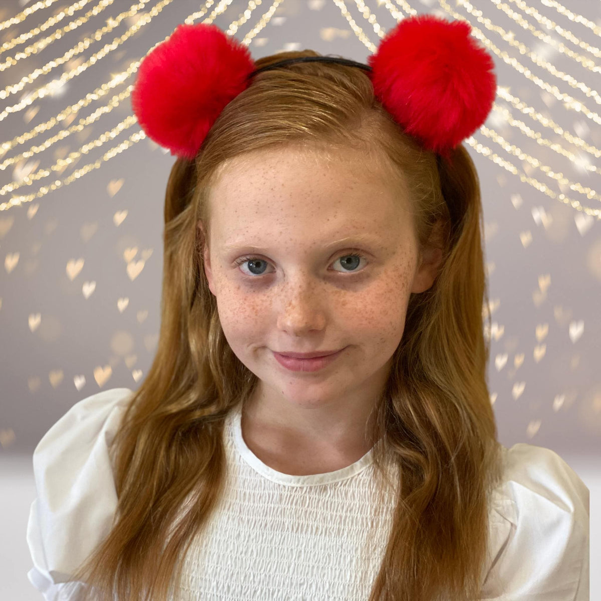 Headband - Large Fuzzy Furry Pom Pom Ears Headband