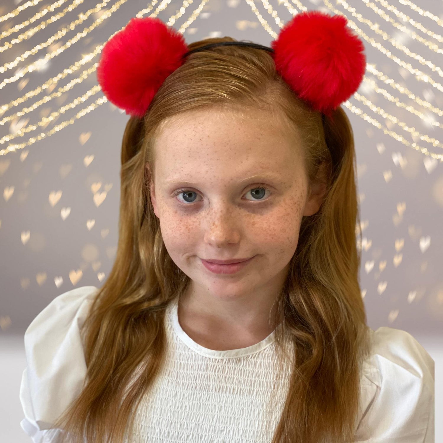 Headband - Large Fuzzy Furry Pom Pom Ears Headband