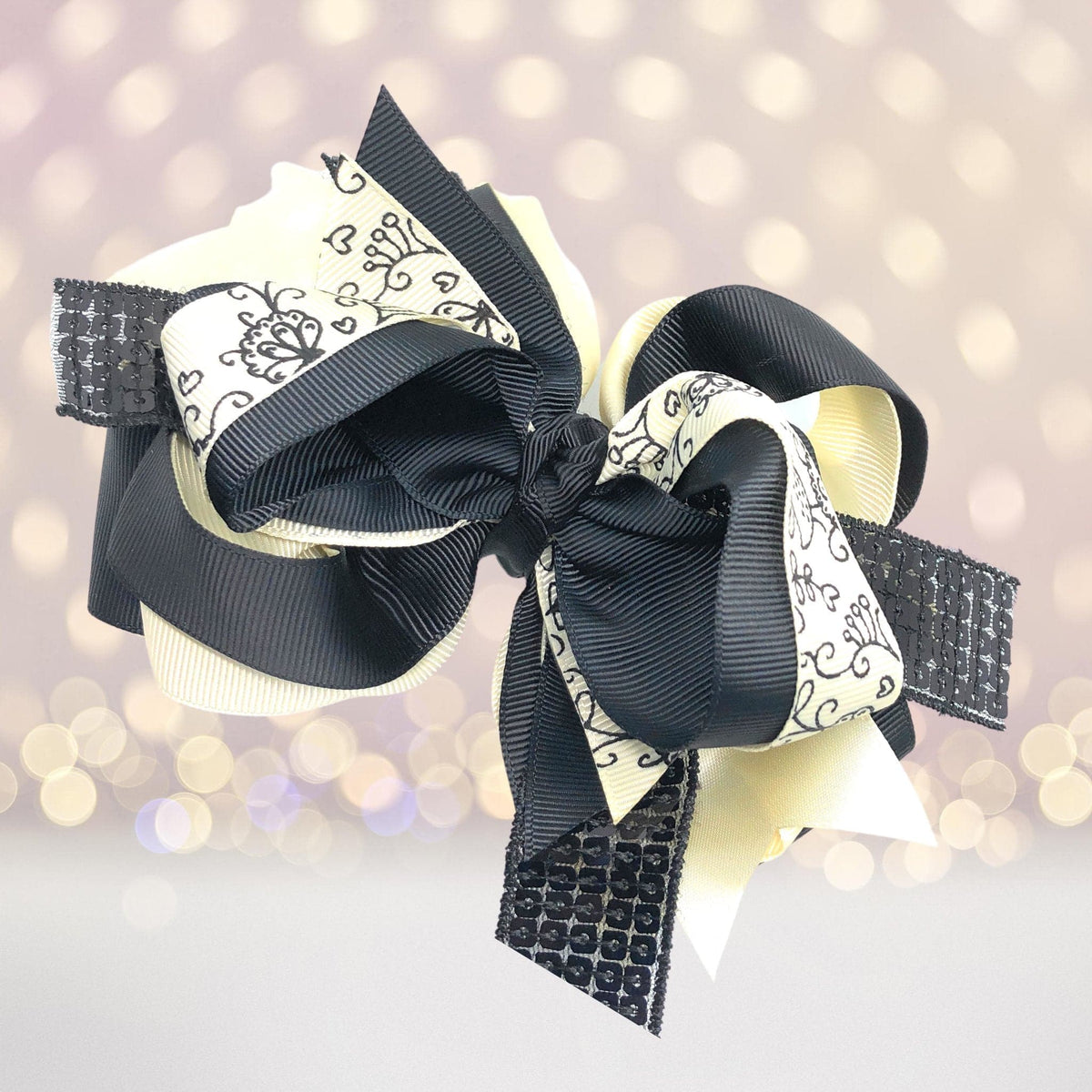 Hair Bow - Large Sequin Boutique Hair Bow
