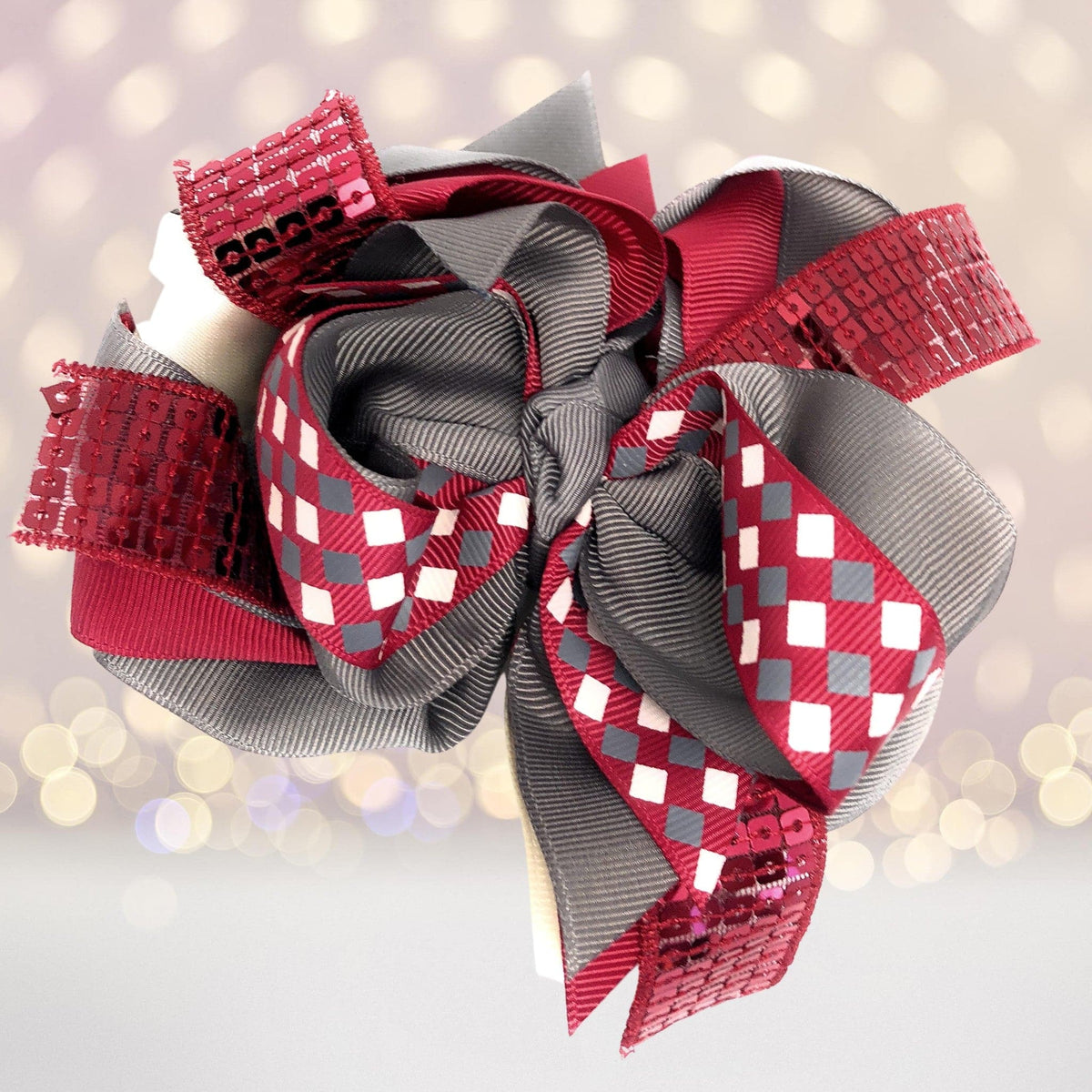 Hair Bow - Large Sequin Boutique Hair Bow