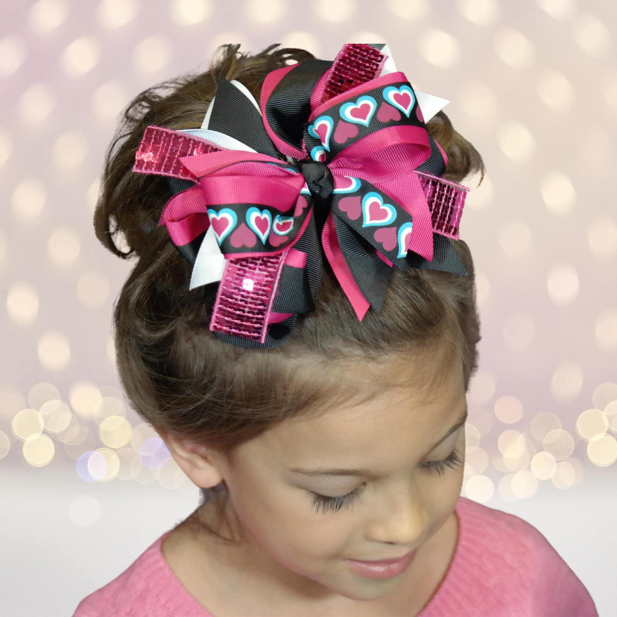 Hair Bow - Large Sequin Boutique Hair Bow
