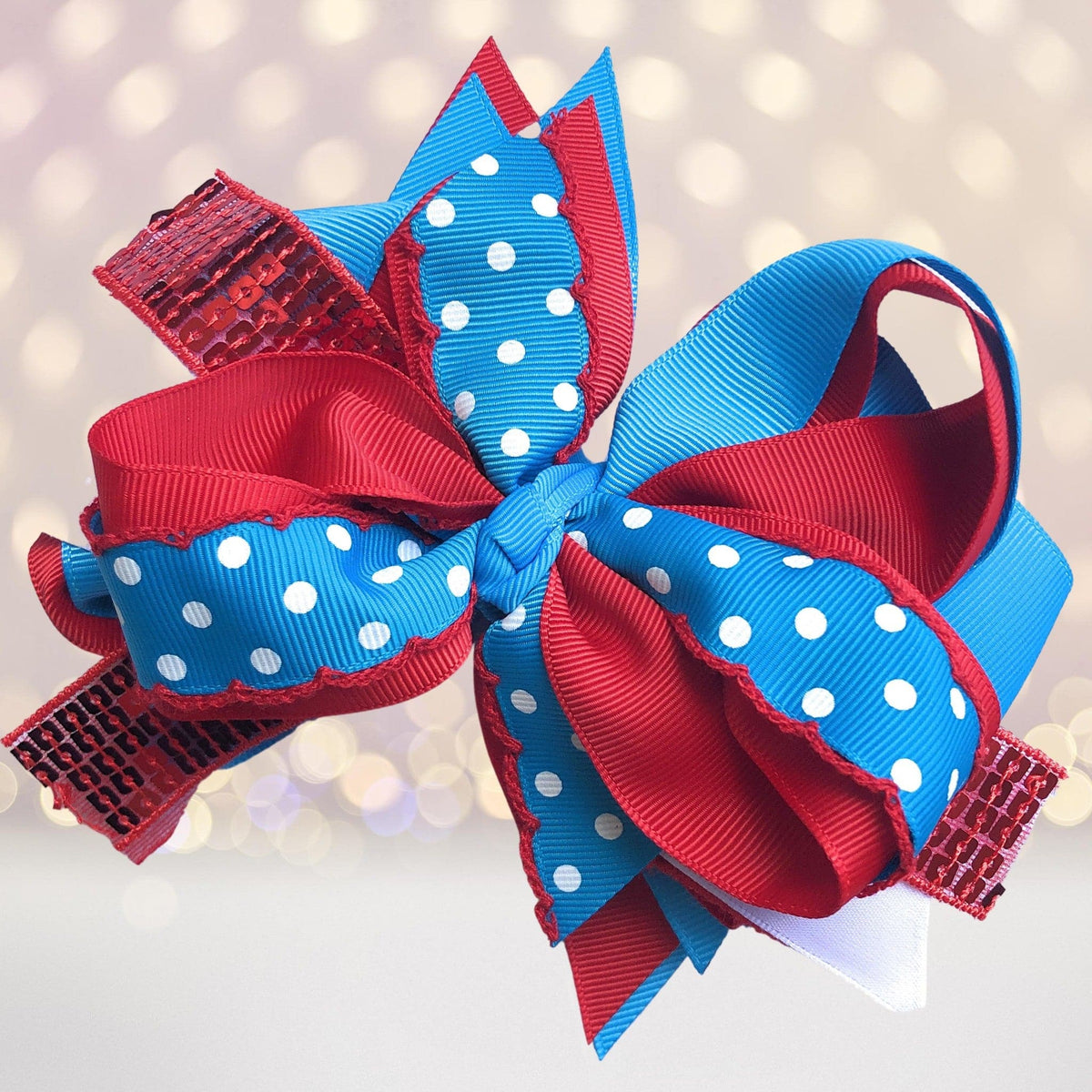 Hair Bow - Large Sequin Boutique Hair Bow