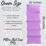 Pillow Bed Floor Lounger - Lavender Purple Pillow Bed Case, Pillow Bed Floor Lounger