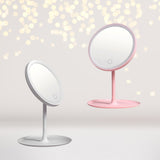 Pink and white lighted makeup mirror party favors - spa birthday party supplies