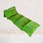 Pillow Bed Floor Lounger - Lime Green Pillow Bed Floor Lounger, Kids Pillow Bed For Sleepovers