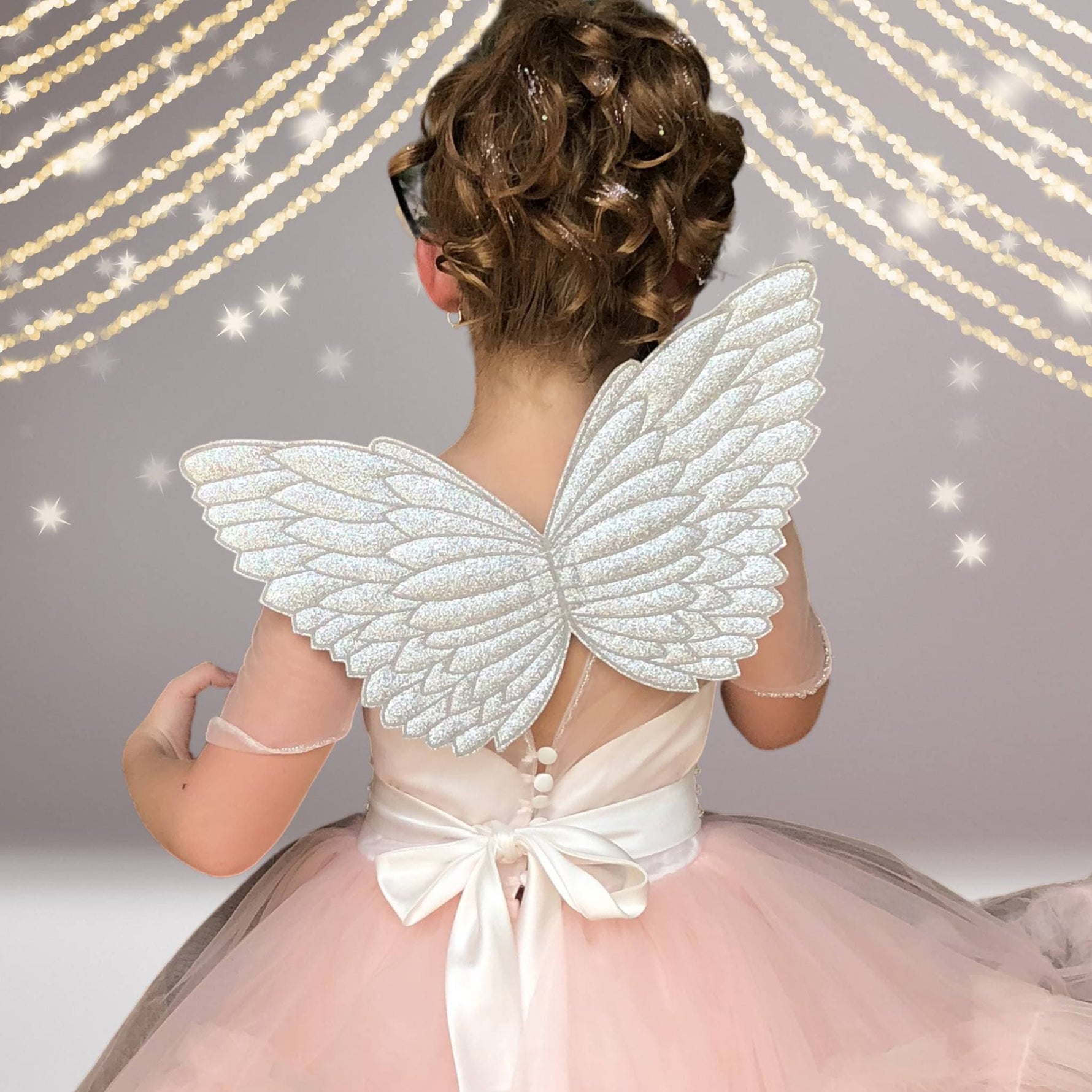 Little Girl Glitter Fairy Wings Costume Chicky Chicky Bling Bling Little Girl Glitter Fairy Wings Costume Chicky Chicky Bling Bling