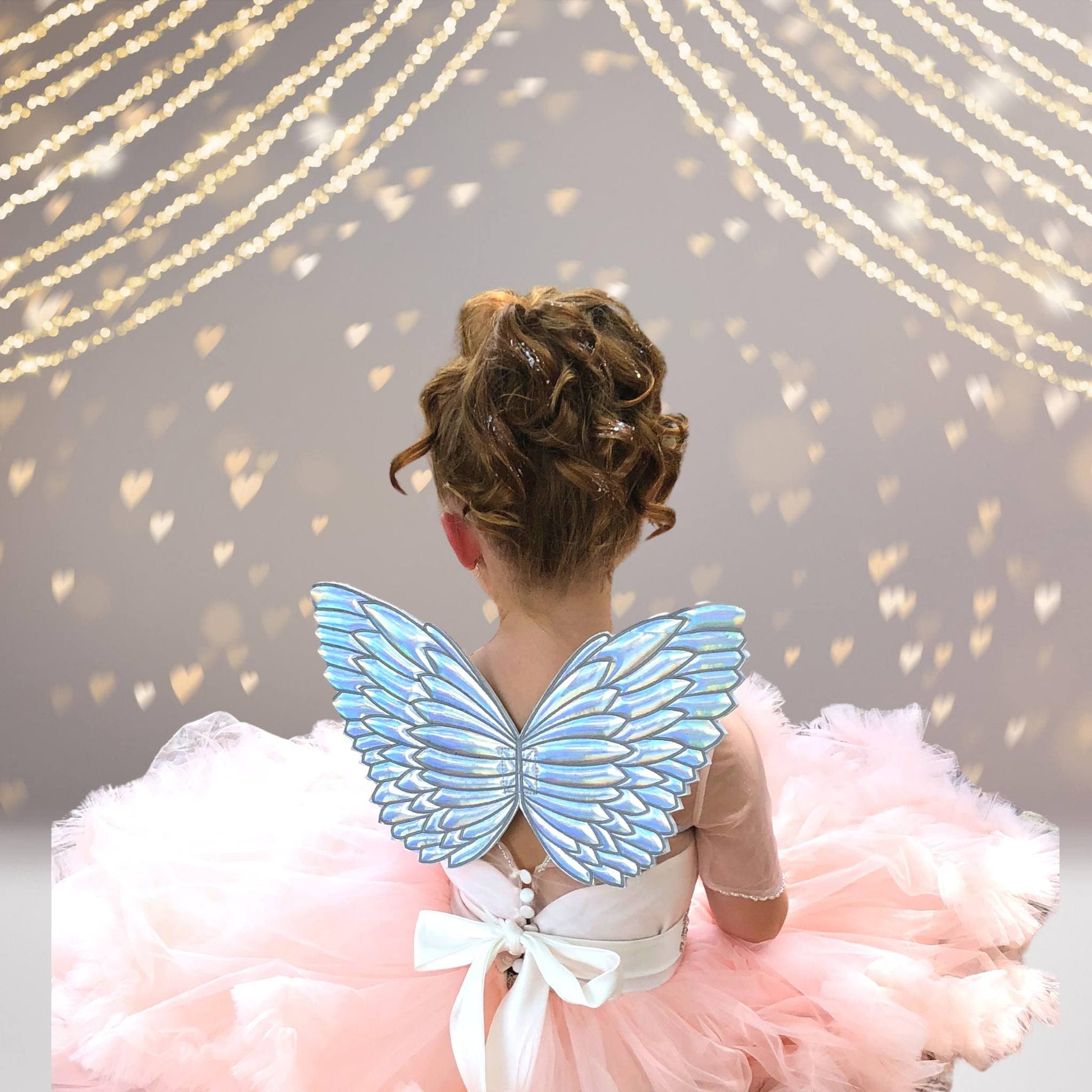 Little Girl Hologram Unicorn Wings Costume Chicky Chicky Bling Bling Little Girl Hologram Unicorn Wings Costume Chicky Chicky Bling Bling