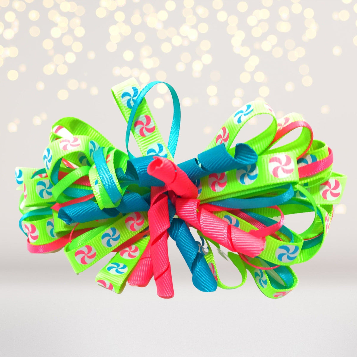 Hair Bow - Loopy Hair Bow, Girls Puff Loopy Hair Bow Clip