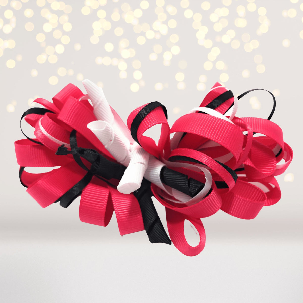 Hair Bow - Loopy Hair Bow, Girls Puff Loopy Hair Bow Clip