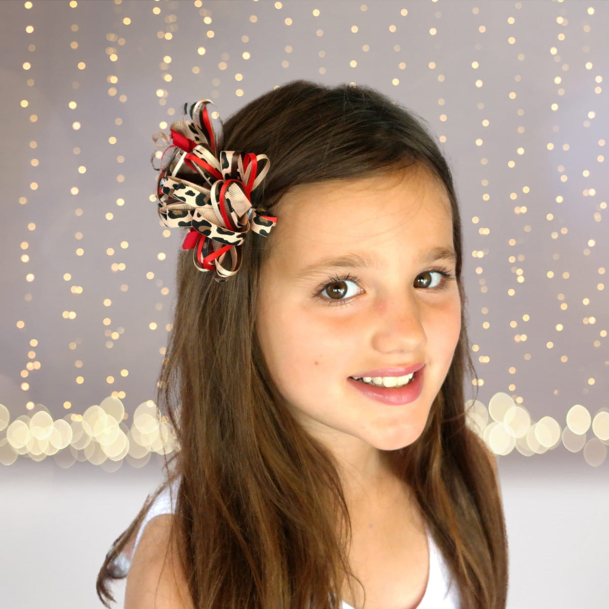 Hair Bow - Loopy Hair Bow, Girls Puff Loopy Hair Bow Clip