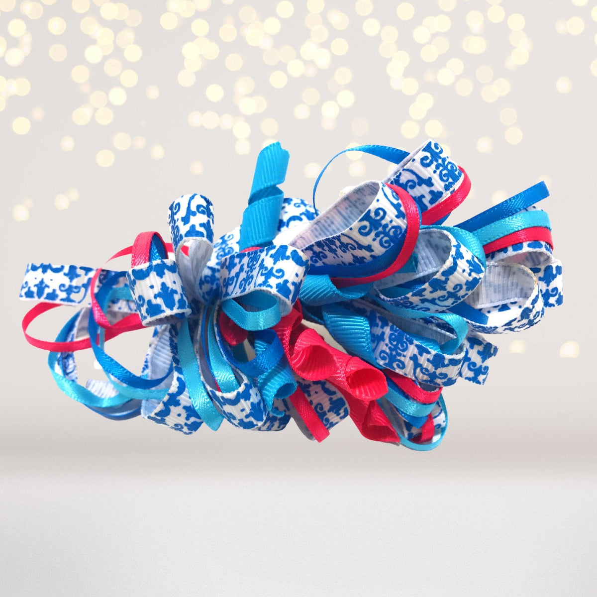 Hair Bow - Loopy Hair Bow, Girls Puff Loopy Hair Bow Clip