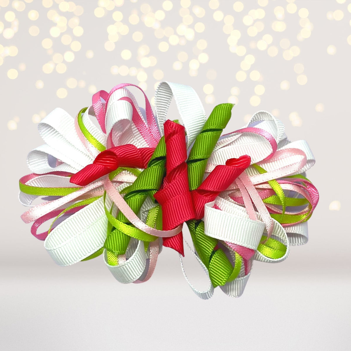 Hair Bow - Loopy Hair Bow, Girls Puff Loopy Hair Bow Clip