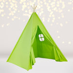 Lime Green Kids Tents, Kids Teepee With Lights, Green Kids Tent, Green Kids Teepees