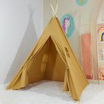 Khaki Kids Teepee Tent, Teepee Tents With Lights, Pyramid Tents