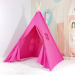 Hot pink teepee tent replacement cover, kids tent cover, hot pink canvas cover for teepee tent