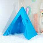 Turquoise Kids Teepee Tent, Teepee Tents With Lights, Pyramid Tents
