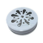 Mason jar lids, Daisy cut, Straw Cut, Santa Claus