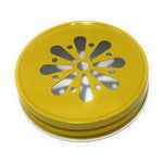 Mason jar lids, Daisy cut, Straw Cut, Santa Claus